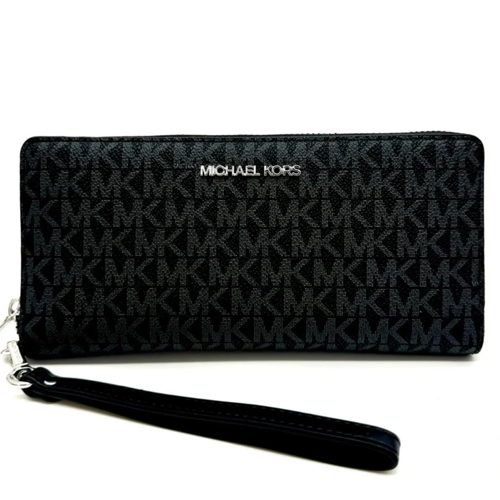 Michael Kors Large Continental Wallet Black Signature